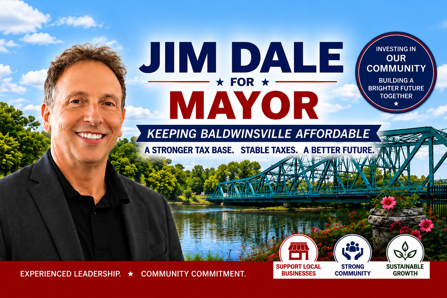 Jim Dale for Mayor campaign banner
